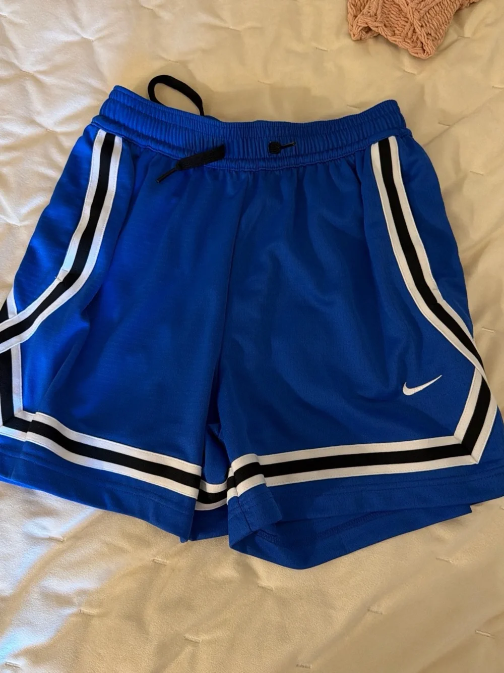 Nike Blue Athletic Shorts with Black and White Trim